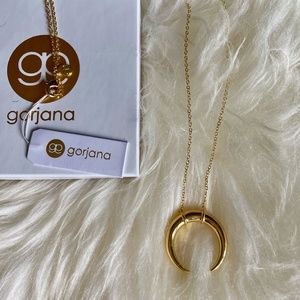 Gorjana Cayne Crescent Pendant Necklace NWT